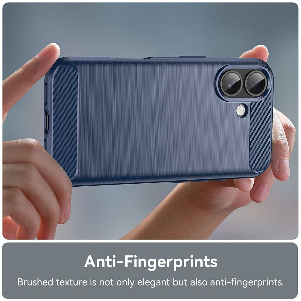Housse pour Apple iPhone 17, Techsuit, Carbone, Bleue