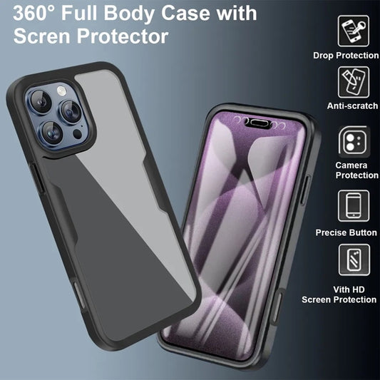 Étui pour Apple iPhone 17, Techsuit, ColorVerse 360, Noir