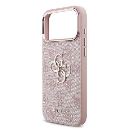 Coque pour Apple iPhone 18 Pro / 17 Pro, Guess, 4G Big Classic Logo, Rose