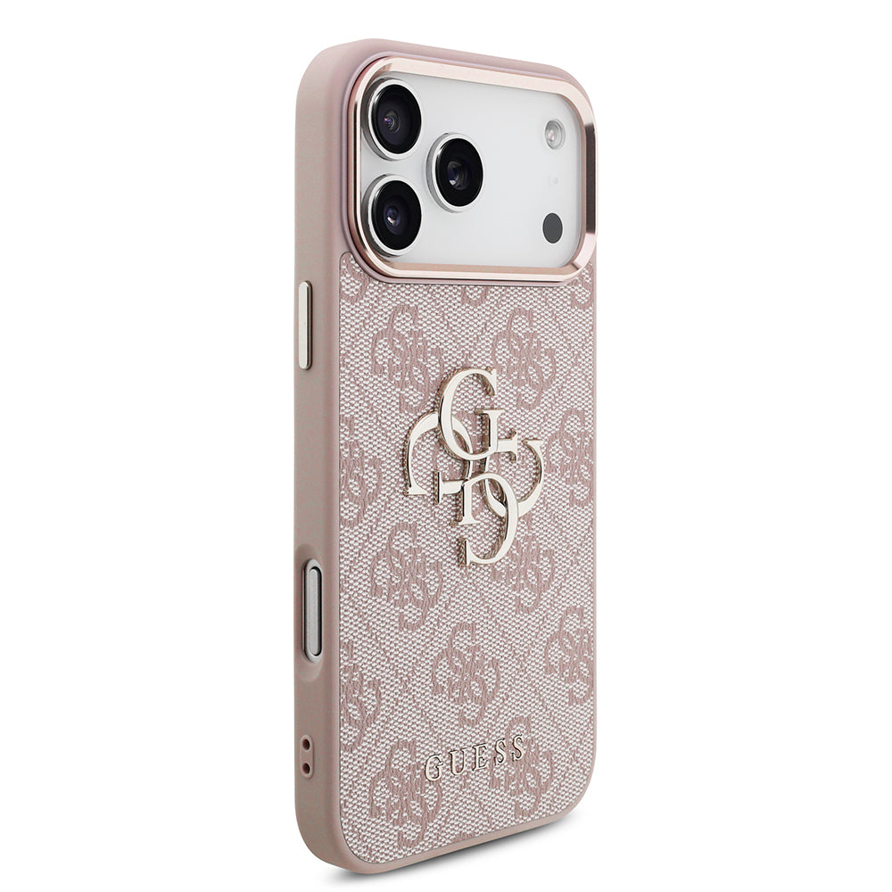Coque pour Apple iPhone 18 Pro / 17 Pro, Guess, 4G Big Classic Logo, Rose