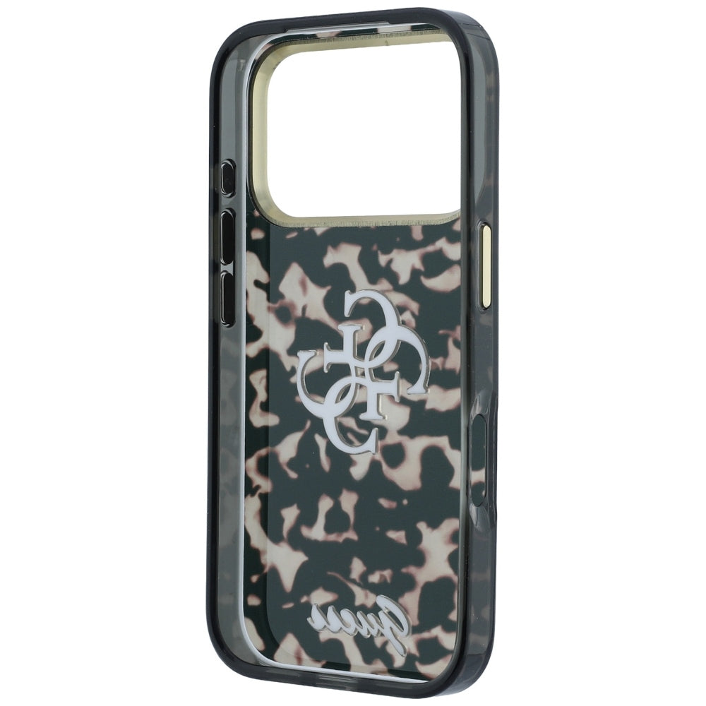 Coque pour Apple iPhone 18 Pro / 17 Pro, Guess, IML 4G Metal Script, Marron