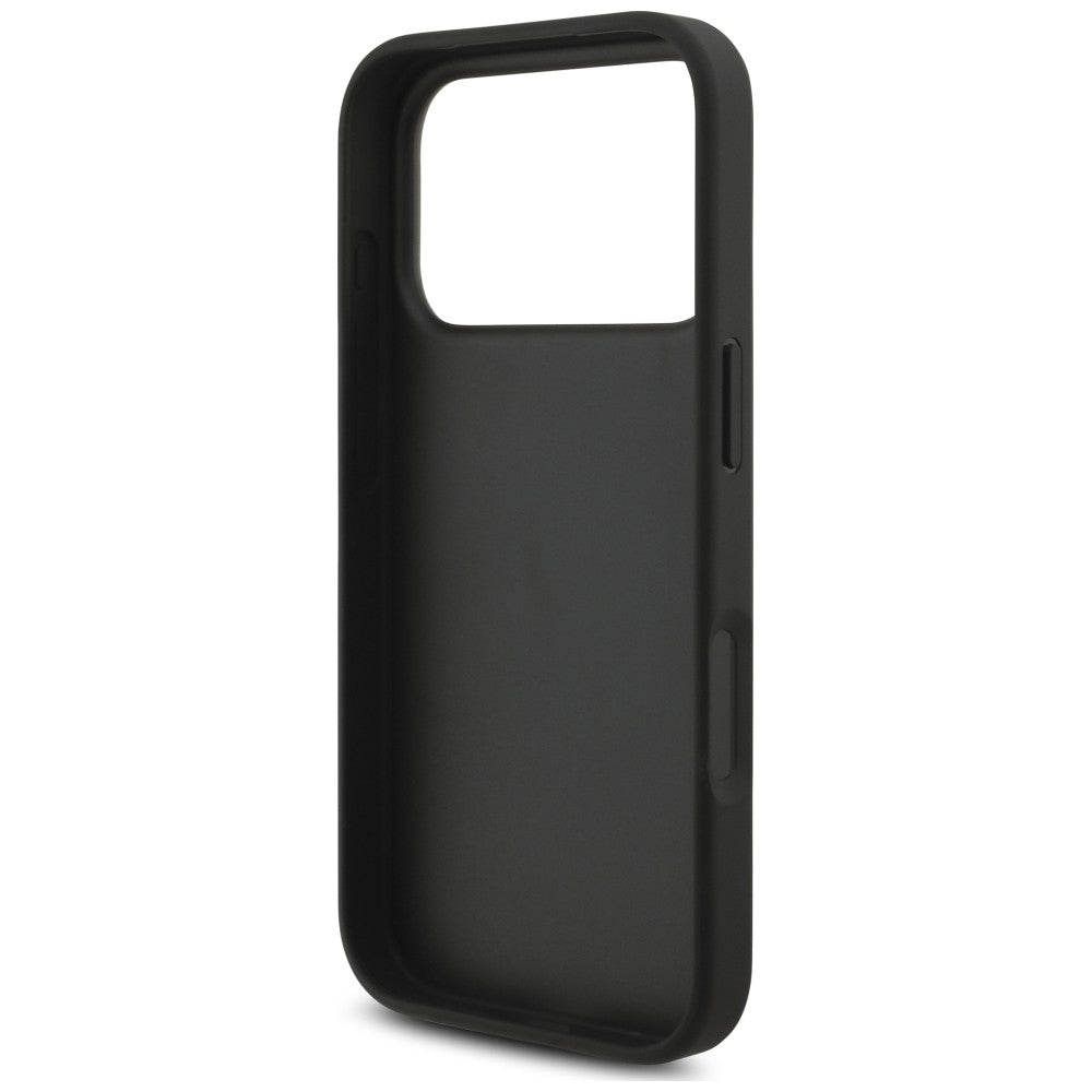 Coque pour Apple iPhone 18 Pro / 17 Pro, Karl Lagerfeld, Saffiano Mono Patch Choupette, noire