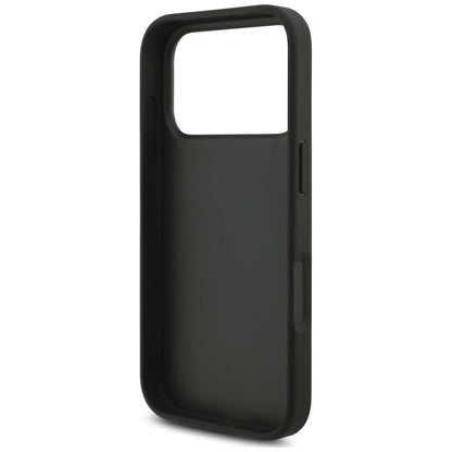 Coque pour Apple iPhone 18 Pro / 17 Pro, Karl Lagerfeld, Saffiano Mono Patch Choupette, noire