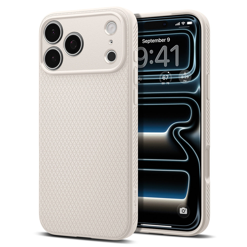 Hülle für Apple iPhone 18 Pro / 17 Pro, Spigen, Liquid Air, Beige ACS12152