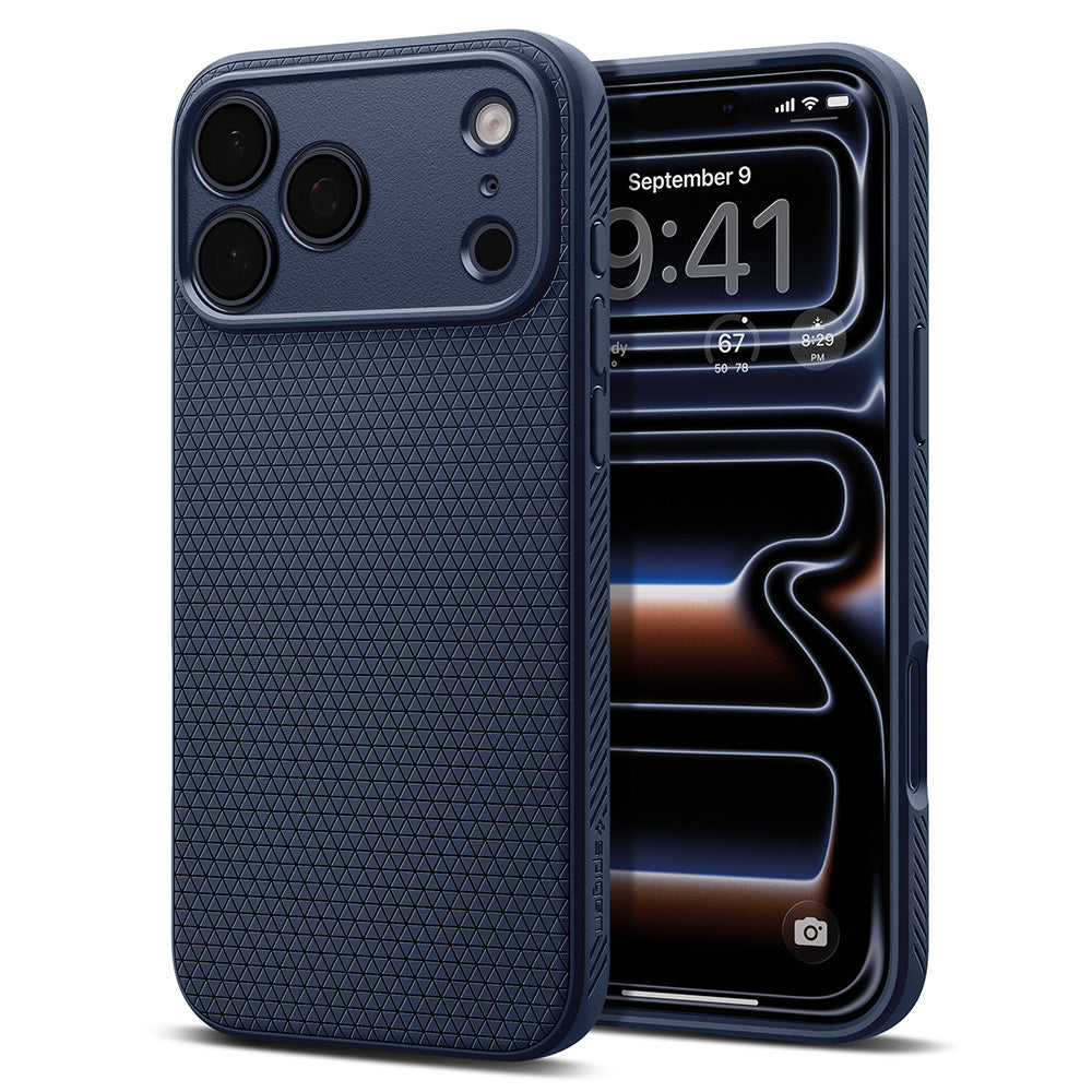 Hülle für Apple iPhone 18 Pro / 17 Pro, Spigen, Liquid Air, Marineblau ACS12150