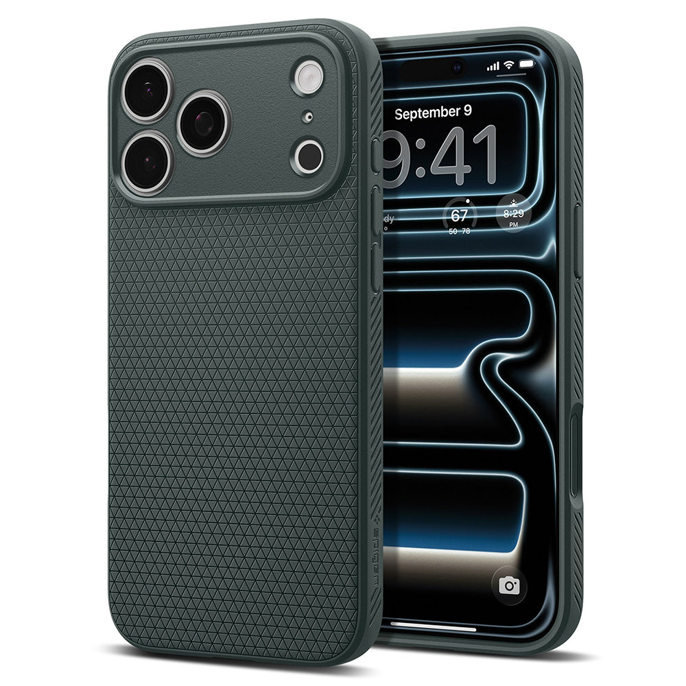 Coque pour Apple iPhone 18 Pro / 17 Pro, Spigen, Liquid Air, Vert ACS12151