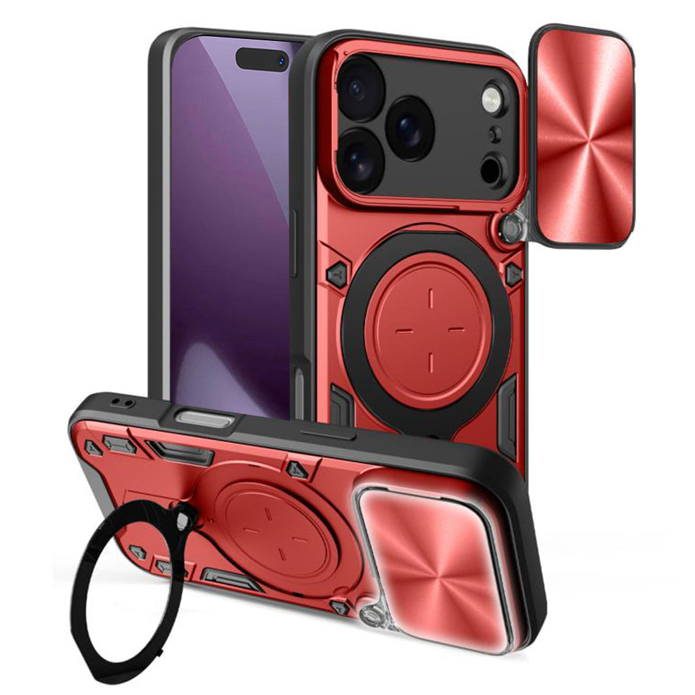 Hülle für Apple iPhone 18 Pro / 17 Pro, Techsuit, CamGuard Pro, Rot