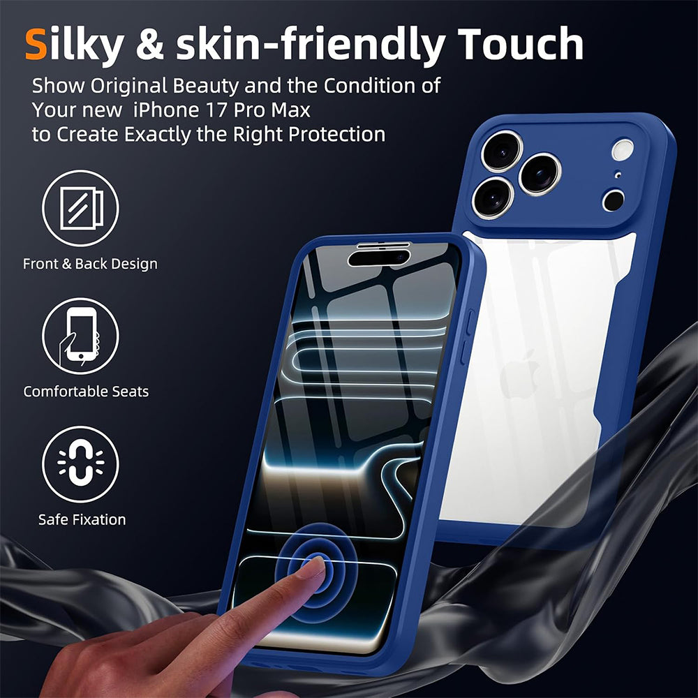 Coque pour Apple iPhone 18 Pro / 17 Pro, Techsuit, ColorVerse 360, Bleue