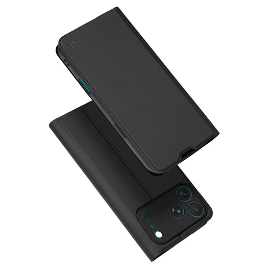 Coque pour Apple iPhone 18 Pro / 17 Pro, Techsuit, Magskin Book, Noire