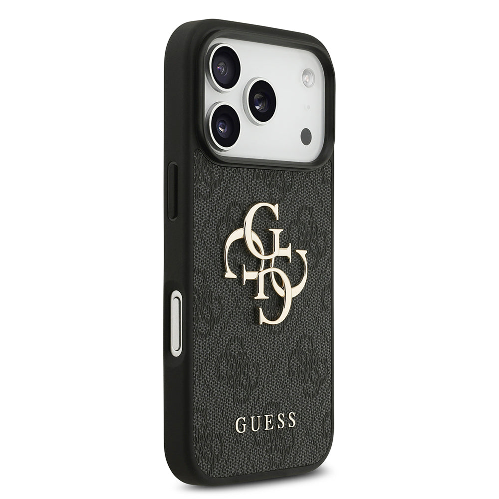 Coque pour Apple iPhone 18 Pro Max / 17 Pro Max, Guess, 4G Big Logo, Noire