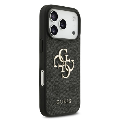 Coque pour Apple iPhone 18 Pro Max / 17 Pro Max, Guess, 4G Big Logo, Noire