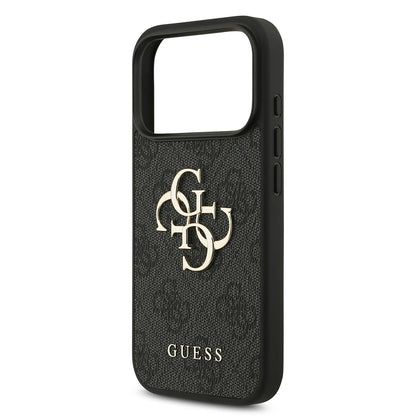 Coque pour Apple iPhone 18 Pro Max / 17 Pro Max, Guess, 4G Big Logo, Noire