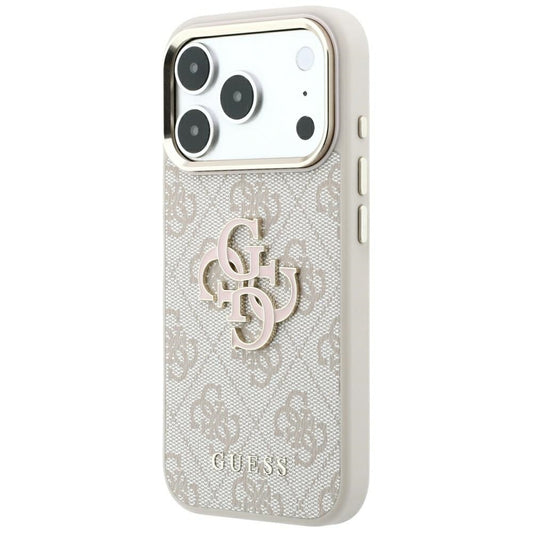Coque pour Apple iPhone 18 Pro Max / 17 Pro Max, Guess, Grand Logo Résine 4G, Rose