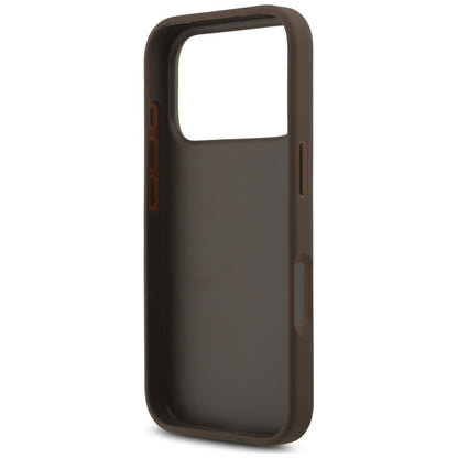 Coque pour Apple iPhone 18 Pro Max / 17 Pro Max, Guess, Logo Classique 4G avec Lanière, Marron
