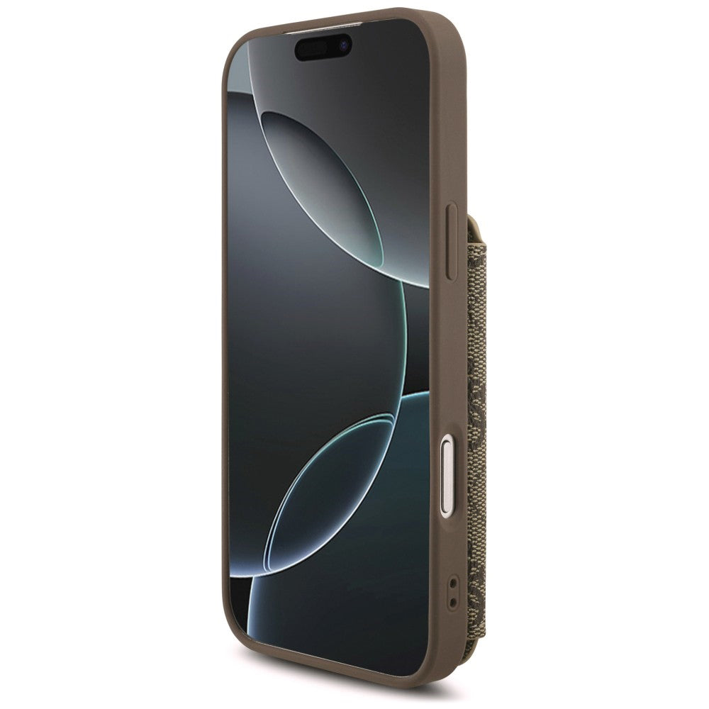 Hülle für Apple iPhone 18 Pro Max / 17 Pro Max, Guess, 4G Crossbody Cardslot, Braun