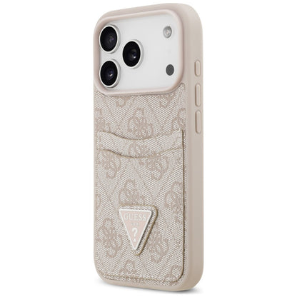 Coque pour Apple iPhone 18 Pro Max / 17 Pro Max, Guess, 4G Double Card Triangle, rose