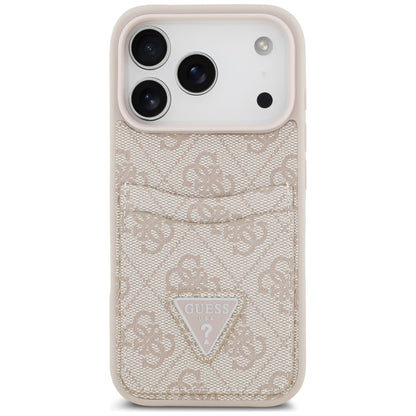 Coque pour Apple iPhone 18 Pro Max / 17 Pro Max, Guess, 4G Double Card Triangle, rose