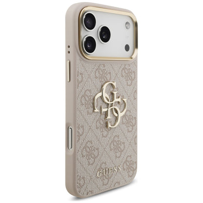 Hülle für Apple iPhone 18 Pro Max / 17 Pro Max, Guess, Big 4G Classic Logo & Big Strap Metal Buttons, Rosa