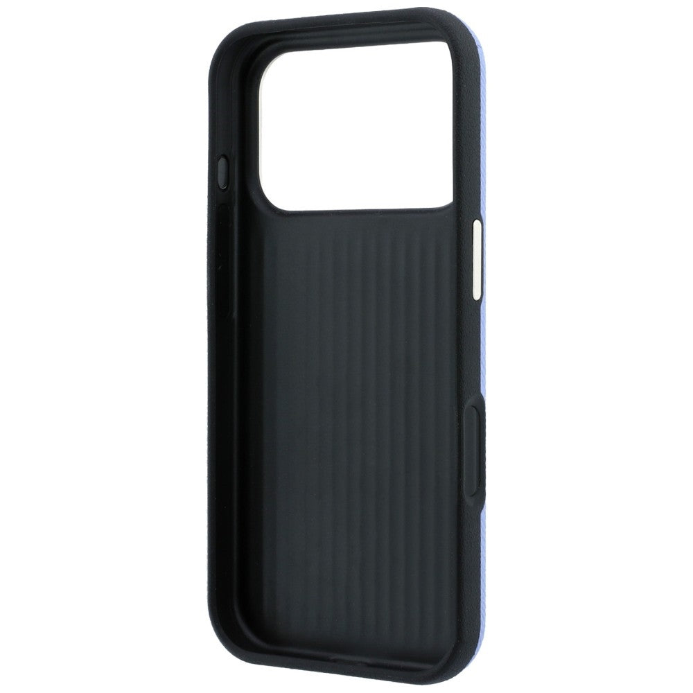 Hülle für Apple iPhone 18 Pro Max / 17 Pro Max, Guess, genarbtes großes Harzlogo, Blau