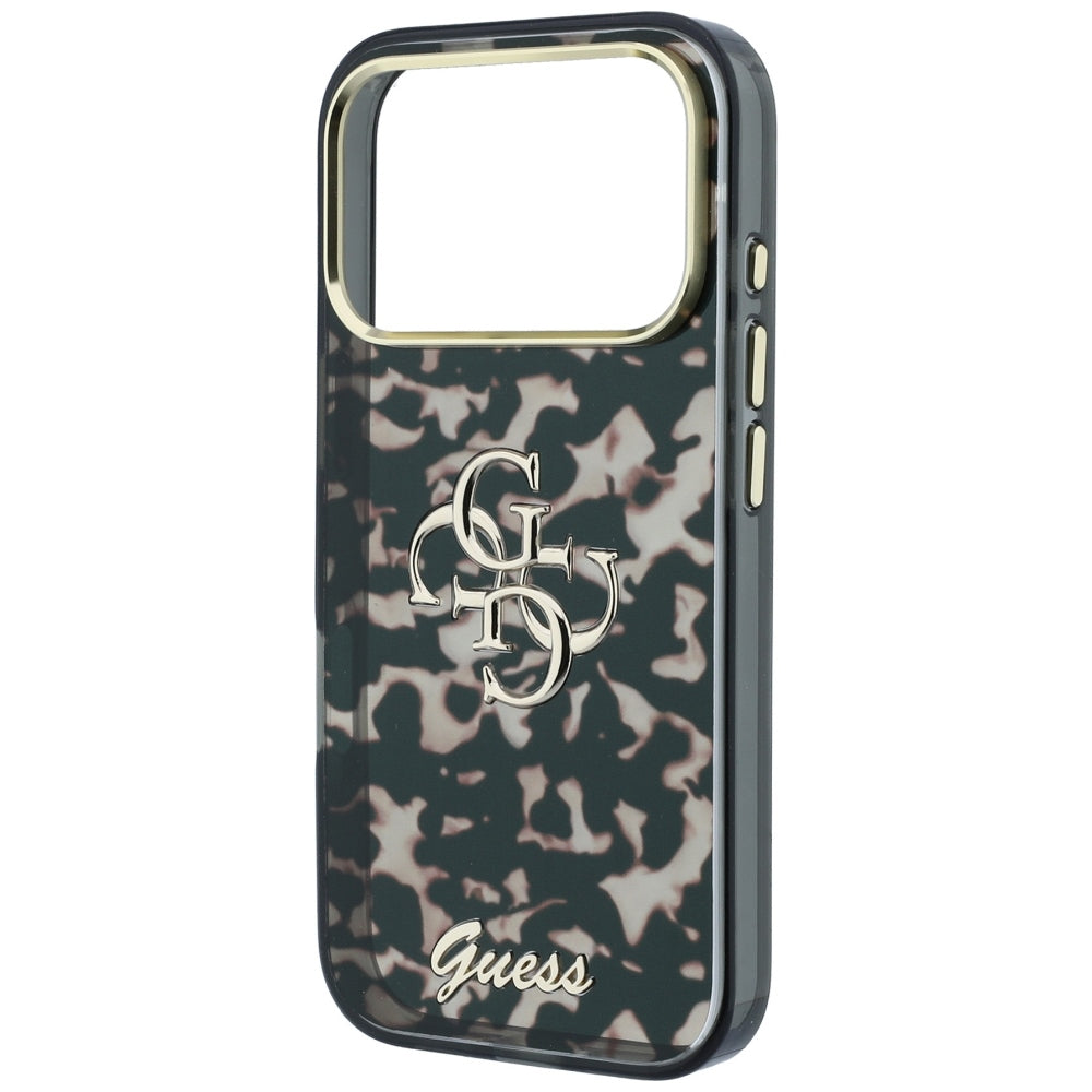 Hülle für Apple iPhone 18 Pro Max / 17 Pro Max, Guess, IML 4G Metal Script, Braun