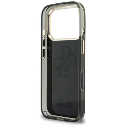 Hülle für Apple iPhone 18 Pro Max / 17 Pro Max, Guess, IML 4G Metal Script, Schwarz