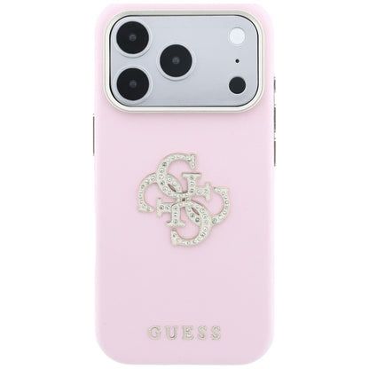 Hülle für Apple iPhone 18 Pro Max / 17 Pro Max, Guess, Smooth Big Strass Logo, Rosa