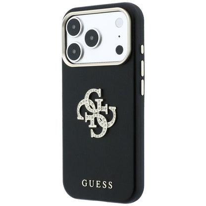 Case for Apple iPhone 18 Pro Max / 17 Pro Max, Guess, Smooth Big Strass Logo, Burgundy