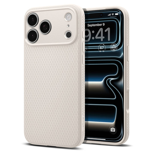 Coque pour Apple iPhone 18 Pro Max / 17 Pro Max, Spigen, Liquid Air, Beige ACS12114