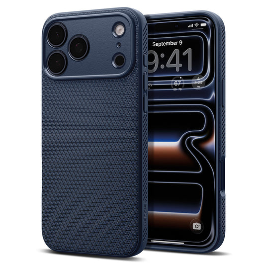 Coque pour Apple iPhone 18 Pro Max / 17 Pro Max, Spigen, Liquid Air, Bleu marine ACS12112