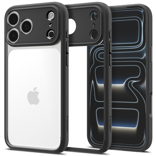 Coque pour Apple iPhone 18 Pro Max / 17 Pro Max, Spigen, Ultra Hybrid, Noir Mat ACS12117