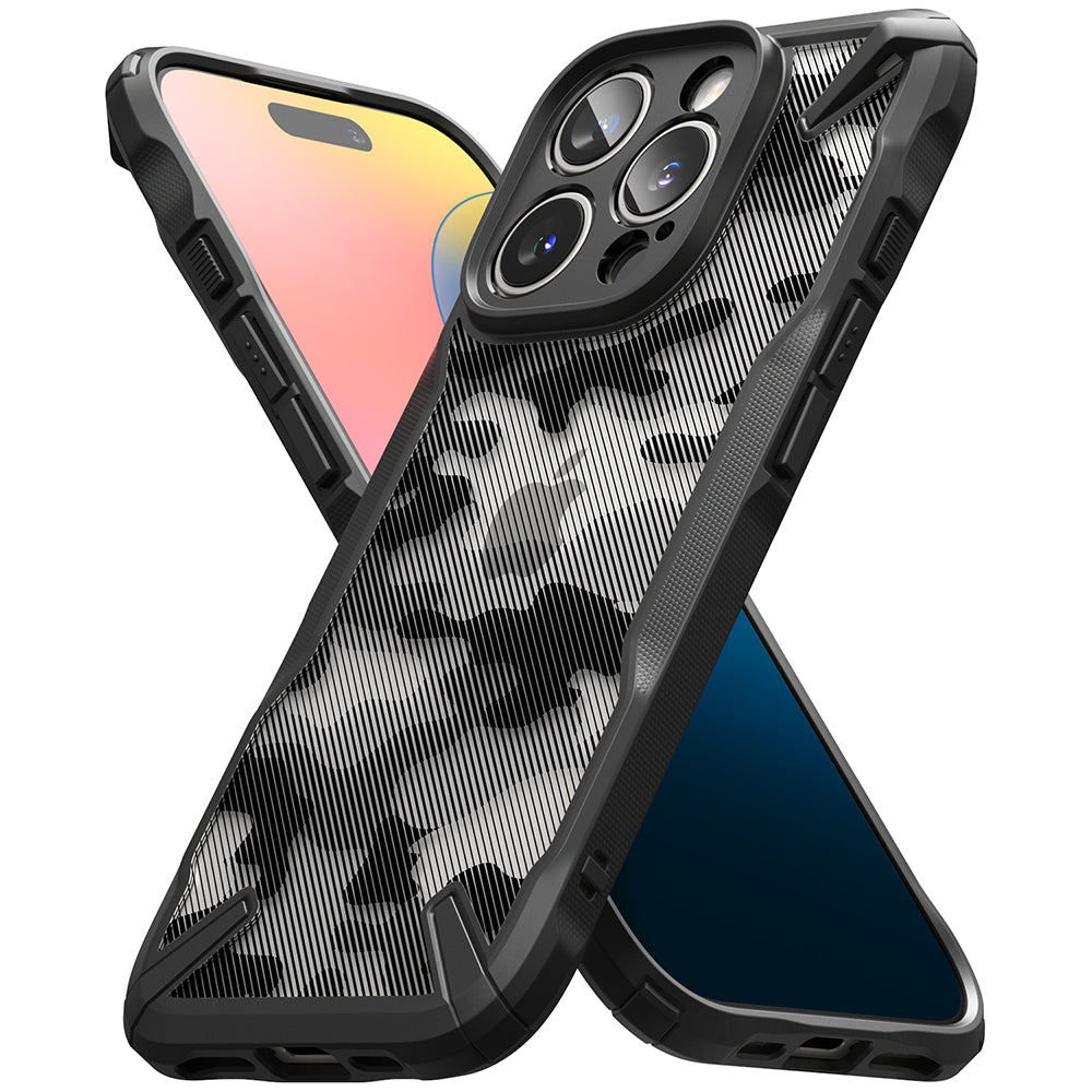 Tasche für Apple iPhone 16 Pro Max, Ringke, Fusion X Camo, Schwarz 