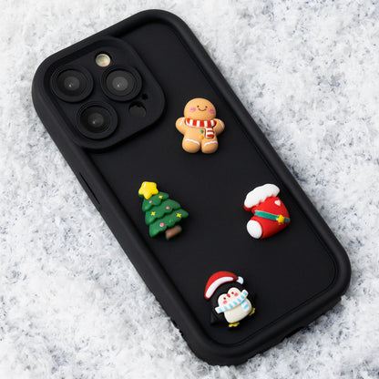Coque pour Apple iPhone 15 Pro, OEM, Ultra Trendy 3D Christmas, Noire