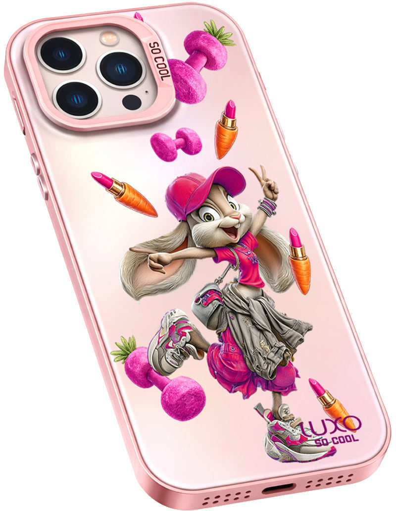 Coque pour Apple iPhone 15 Plus, LUXO So CooL, ArcadiA Rabbit, Multicolore