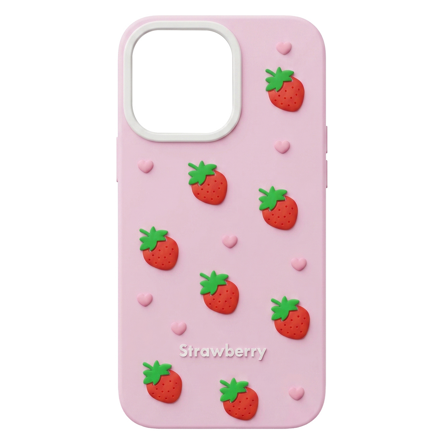 Hülle für Apple iPhone 15 / 14 / 13, OEM, Strawberry, Rosa