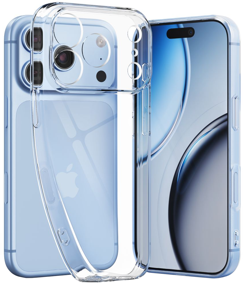 Hülle für Apple iPhone 18 Pro Max / 17 Pro Max, Tech-Protect, Flexair mit Displayschutz, Transparent