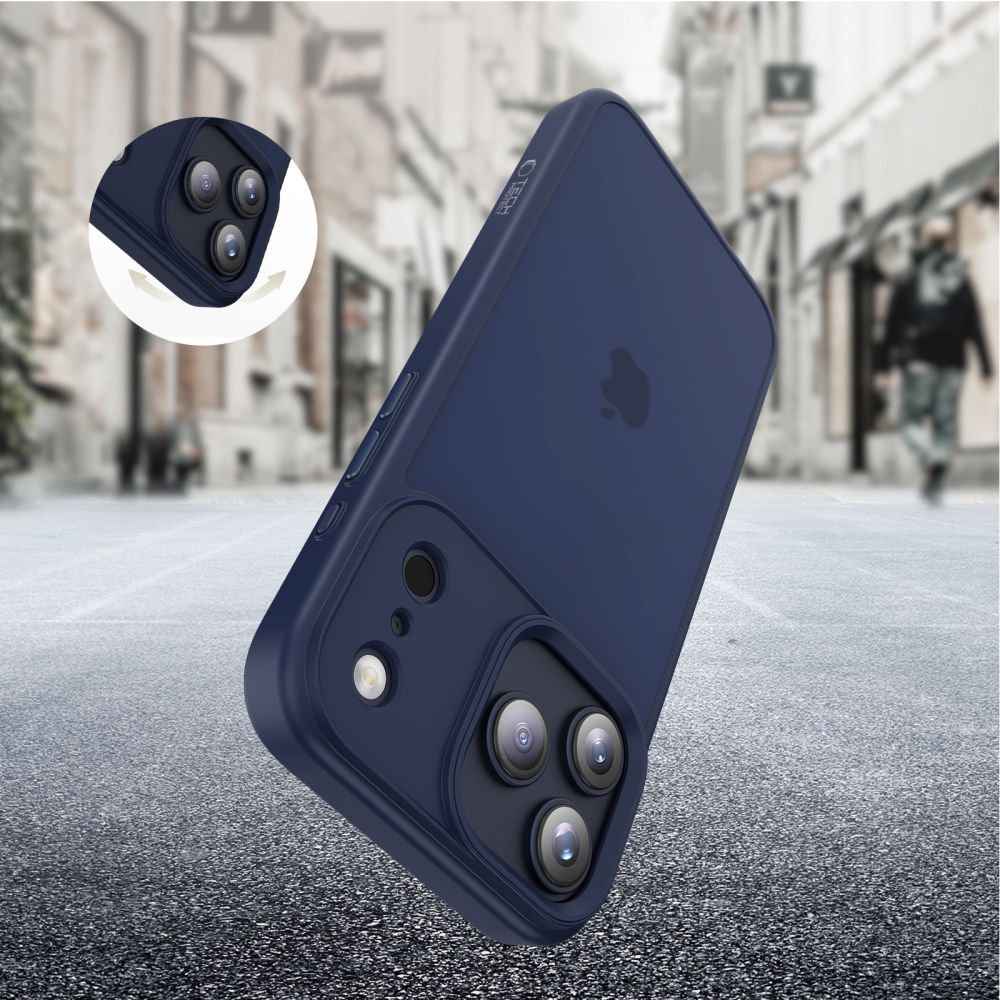 Étui pour Apple iPhone 17 Pro Max, Tech-Protect, Magmat, Bleu Marine Mat