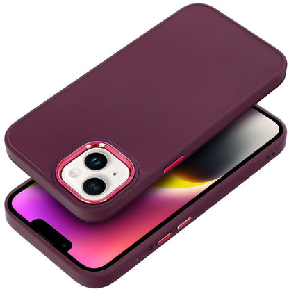 Hülle für Apple iPhone 18 Pro / iPhone 17 Pro, OEM, Frame, Weinrot
