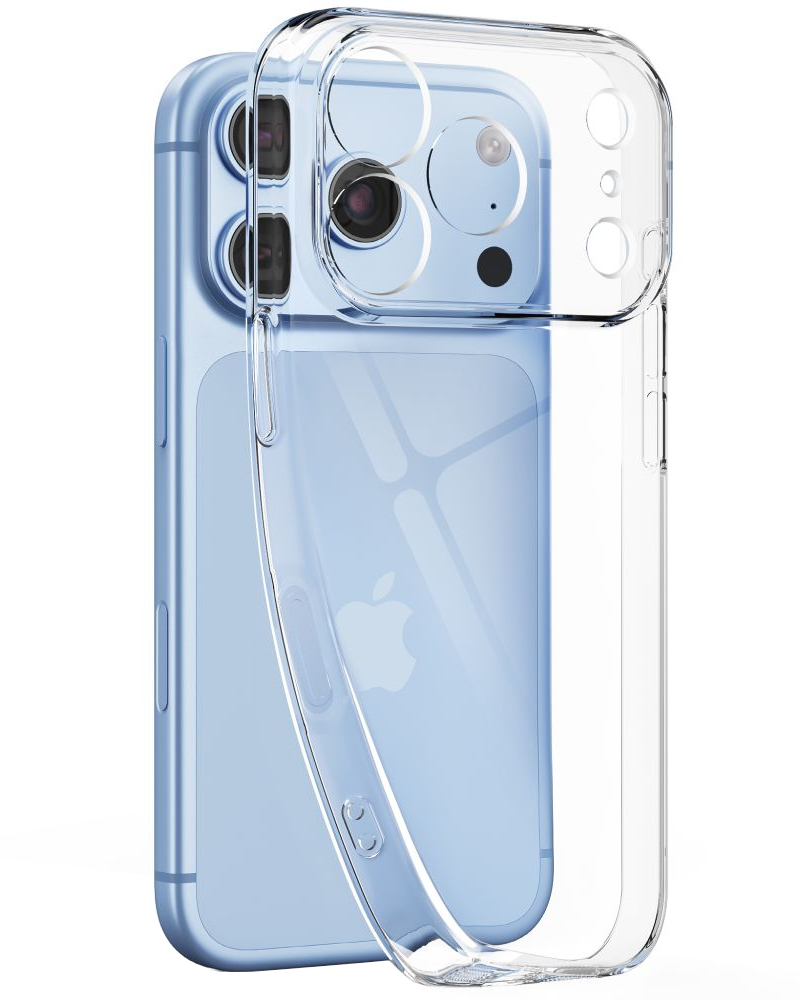Hülle für Apple iPhone 18 Pro Max / 17 Pro Max, Tech-Protect, Flexair mit Displayschutz, Transparent