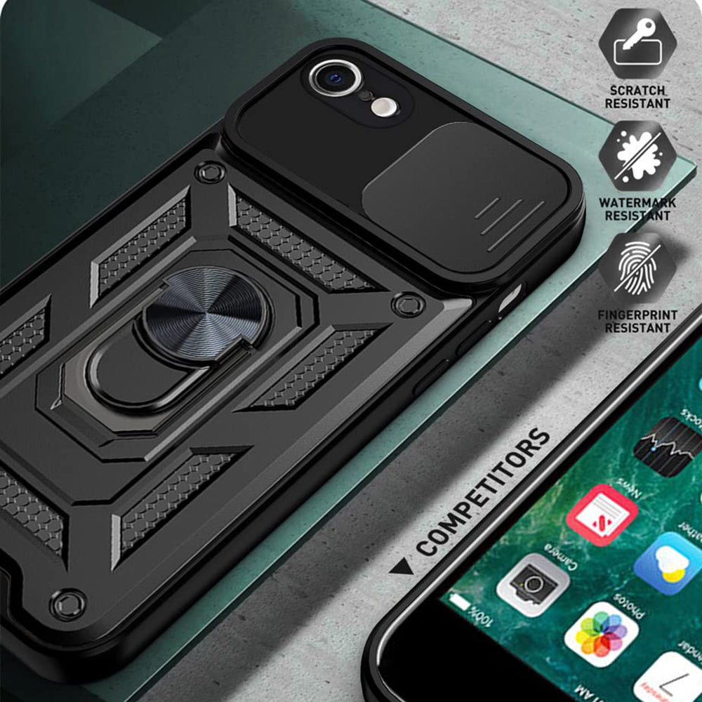 Hülle für Apple iPhone 6 / 6s, Techsuit, CamShield, Schwarz