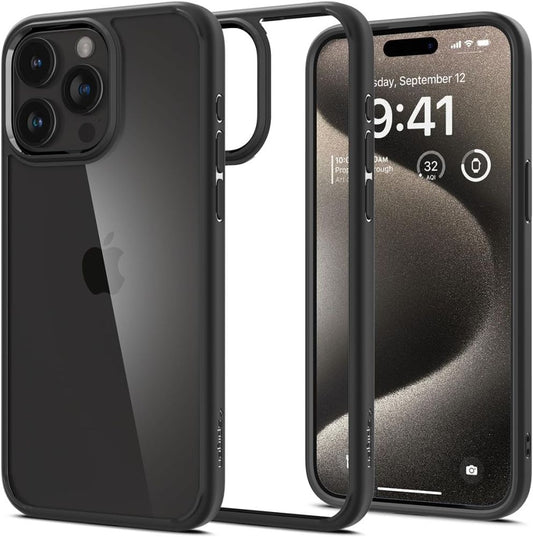 Spigen Ultra Hybrid Hülle für Apple iPhone 15 Pro Max | Matt Schwarz | MIL-STD