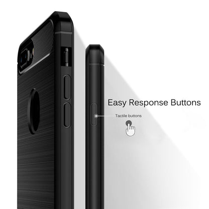 Coque pour Apple iPhone 8 Plus, Techsuit, Carbone, Noire
