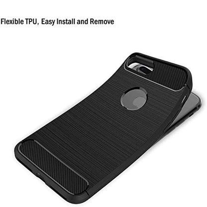 Coque pour Apple iPhone 8 Plus, Techsuit, Carbone, Noire