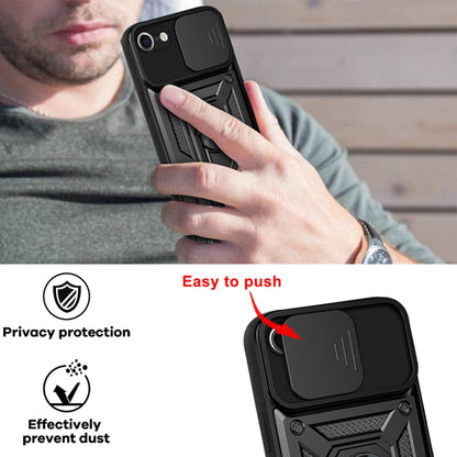 Coque pour Apple iPhone SE (2022) / SE (2020) / 8 / 7, Techsuit, CamShield, Noire