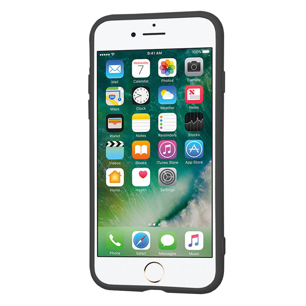Hülle für Apple iPhone SE (2022) / SE (2020) / 8 / 7, Techsuit, SoftFlex, Schwarz