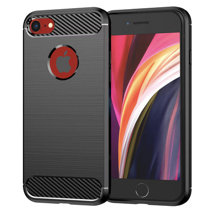 Coque pour Apple iPhone SE (2022) / SE (2020), Techsuit, Carbone, Noire