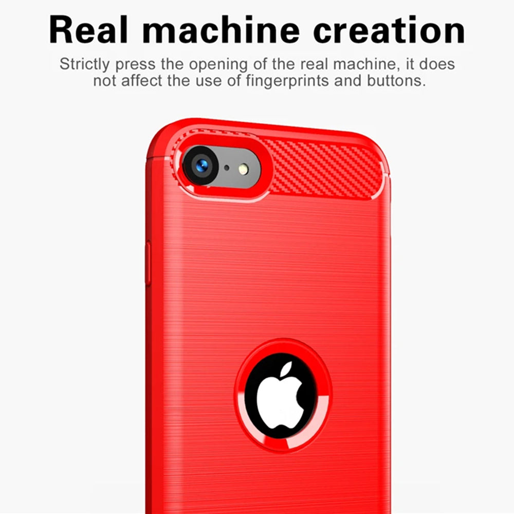 Coque pour Apple iPhone SE (2022) / SE (2020), Techsuit, Carbone, Noire