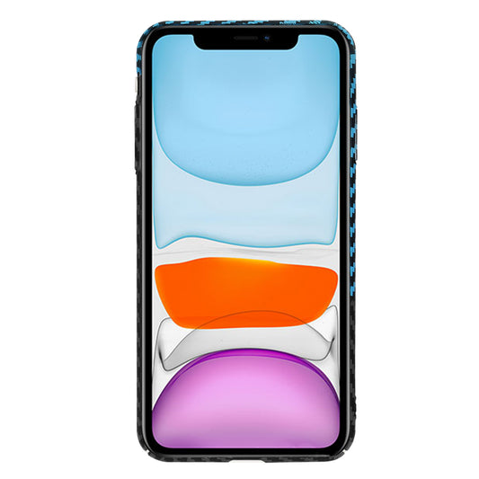 Coque pour Apple iPhone XR, Techsuit, Carbonite FiberShell, Noir Bleu