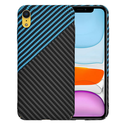 Coque pour Apple iPhone XR, Techsuit, Carbonite FiberShell, Noir Bleu