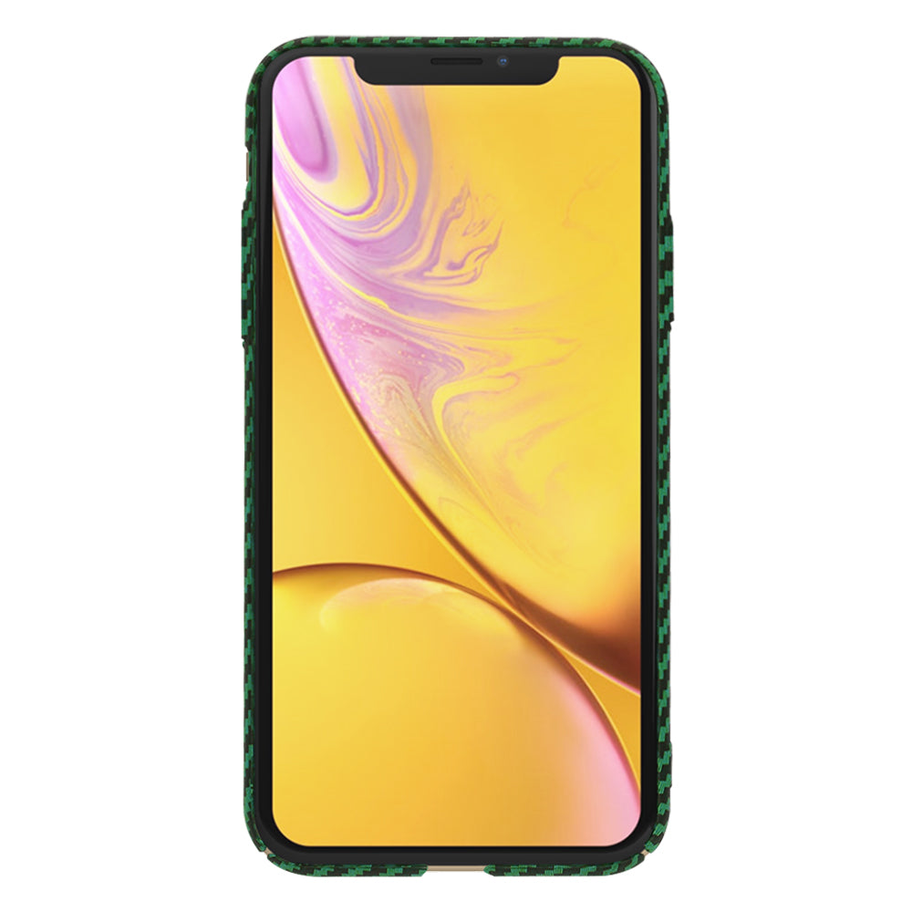Coque pour Apple iPhone XR, Techsuit, Carbonite FiberShell, Vert