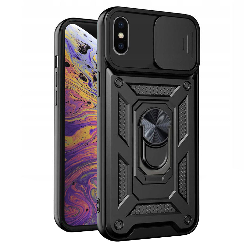 Hülle für Apple iPhone XS Max, Techsuit, CamShield, Schwarz